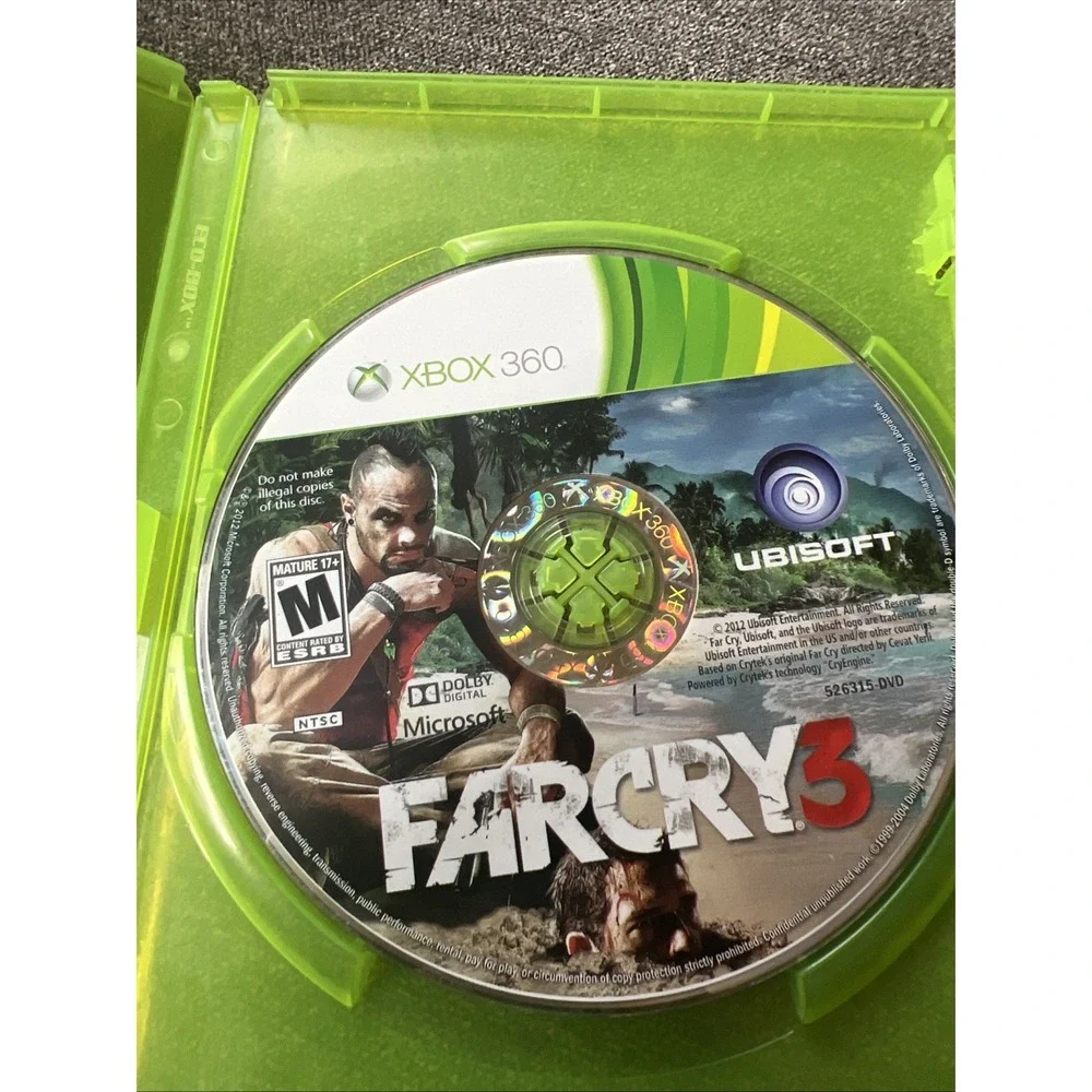 Ubisoft Far Cry 3 Video Game Xbox 360 One Size Green Disc in Case FPS Action